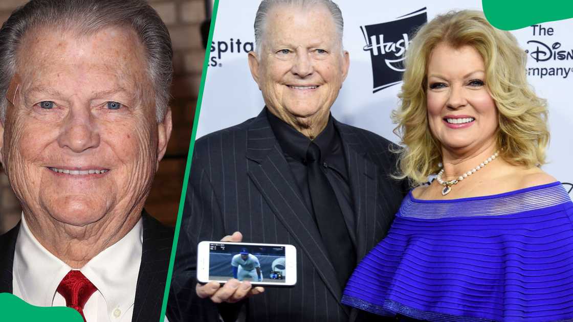 Producer Burt Sugarman at the Wallis Annenberg Centre for the Performing Arts in 2015 (L). Mary and Burt at a 2018 gala in Los Angeles (R). Producer Burt Sugarman at the Wallis Annenberg Centre for the Performing Arts in 2015 (L). Mary and Burt at a 2018 gala in Los Angeles (R).