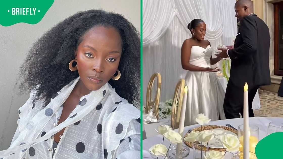 A couple in South Africa impressed Mzansi with their small wedding celebration. A couple in South Africa impressed Mzansi with their small wedding celebration.