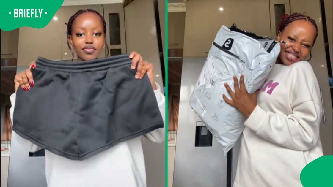 Woman proudly shows off her Shein haul, thrilled with the amazing bargain she scored.