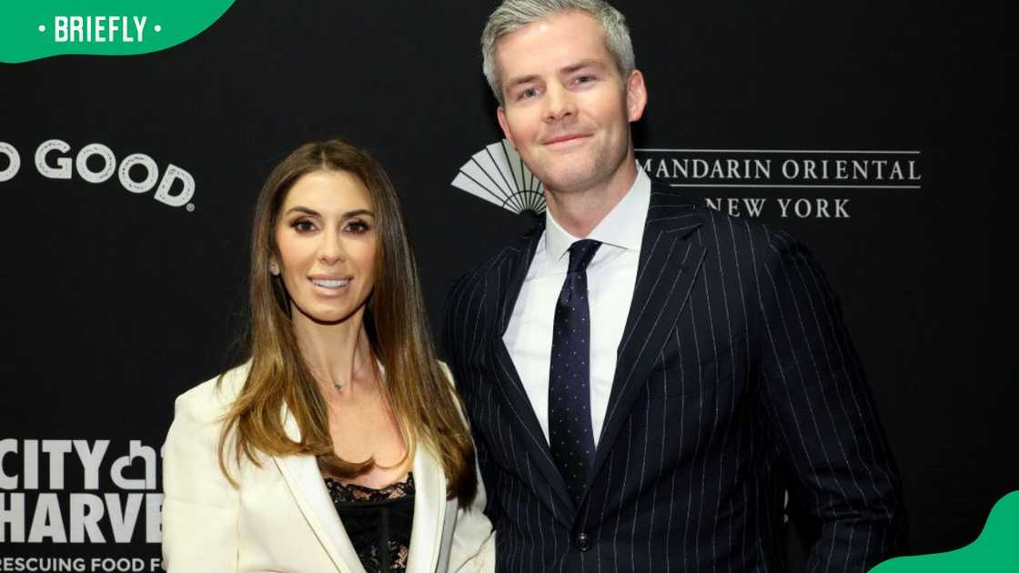Emilia Bechrakis and Ryan Serhant during the 2023 City Harvest 40th Anniversary Gala at Cipriani 42nd Street