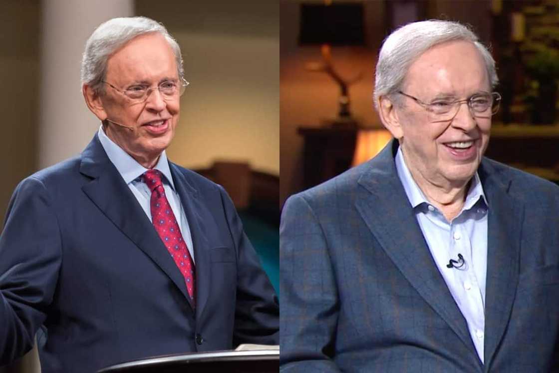 Late Anna J. Stanley's ex-husband Charles Stanley ministering