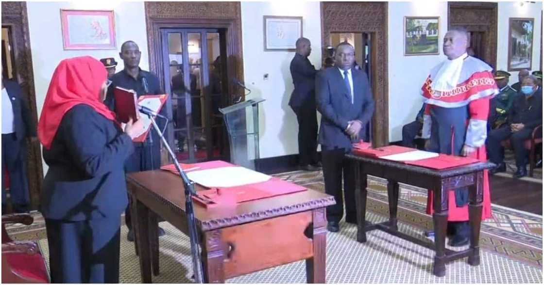 Samia Suluhu Hassan Sworn in as Sixth President of Tanzania Samia Suluhu Hassan Sworn in as Sixth President of Tanzania