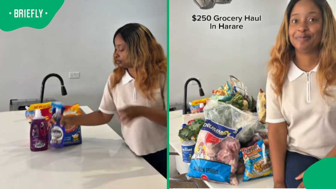 Zimbabwe woman shares R4.1K grocery haul Zimbabwe woman shares R4.1K grocery haul