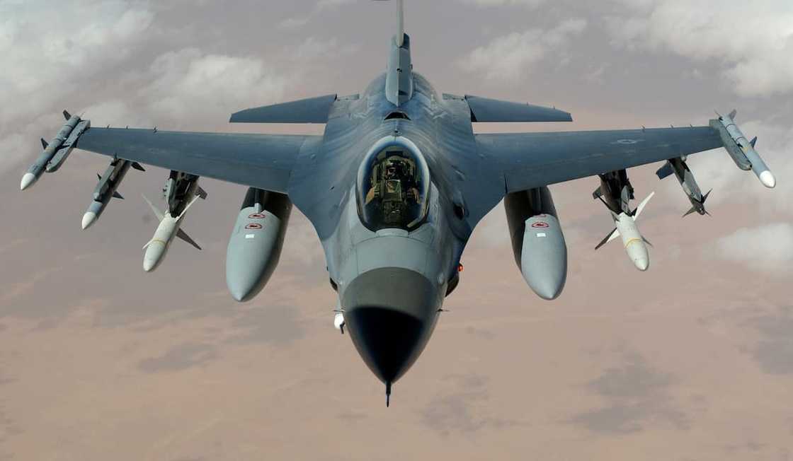 A military jet A military jet