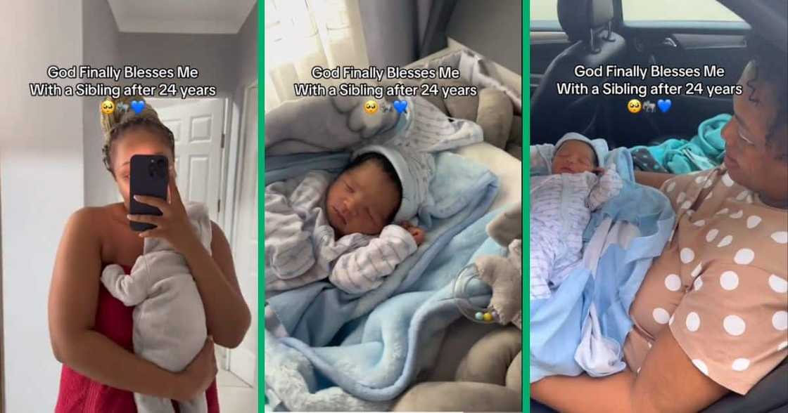 A woman shared her joy of becoming a sister A woman shared her joy of becoming a sister