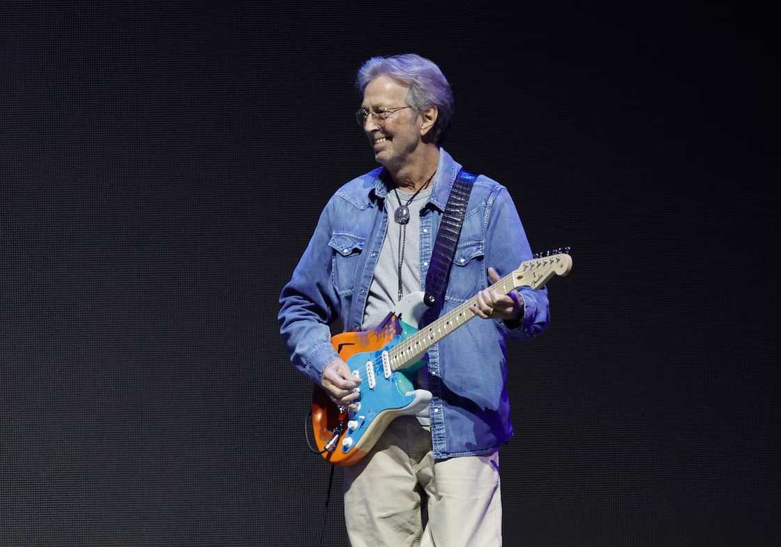 Eric Clapton performs onstage during Eric Clapton's Crossroads Guitar Festival Eric Clapton performs onstage during Eric Clapton's Crossroads Guitar Festival