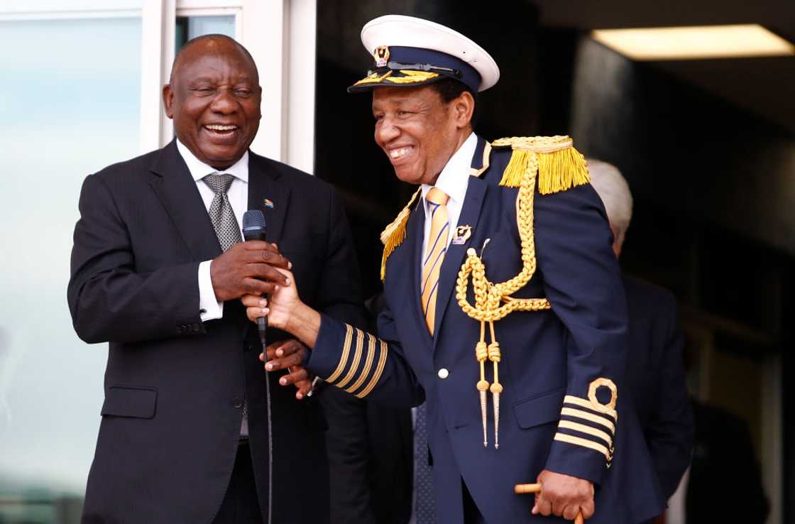 President Cyril Ramaphosa and Engenas Lekganyane.