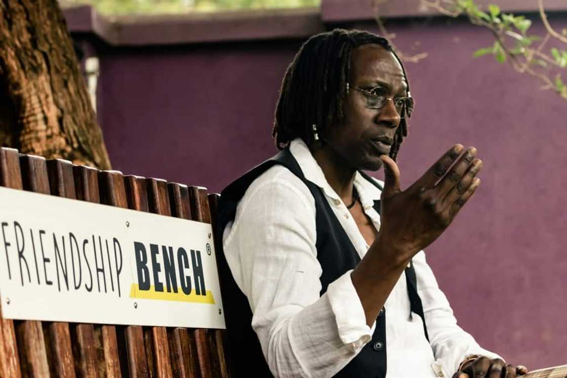 Zimbabwean doctor Dixon Chibanda, founder of Friendship Bench project, a novel way of providing desperately needed, yet free mental health therapy using elderly lay health workers referred to as grandmas. Zimbabwean doctor Dixon Chibanda, founder of Friendship Bench project, a novel way of providing desperately needed, yet free mental health therapy using elderly lay health workers referred to as grandmas.