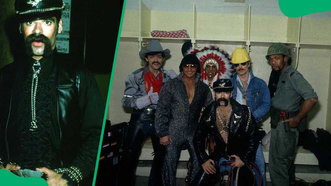 Glenn Hughes in 1979 (L). The original Village People members (R) Glenn Hughes in 1979 (L). The original Village People members (R)