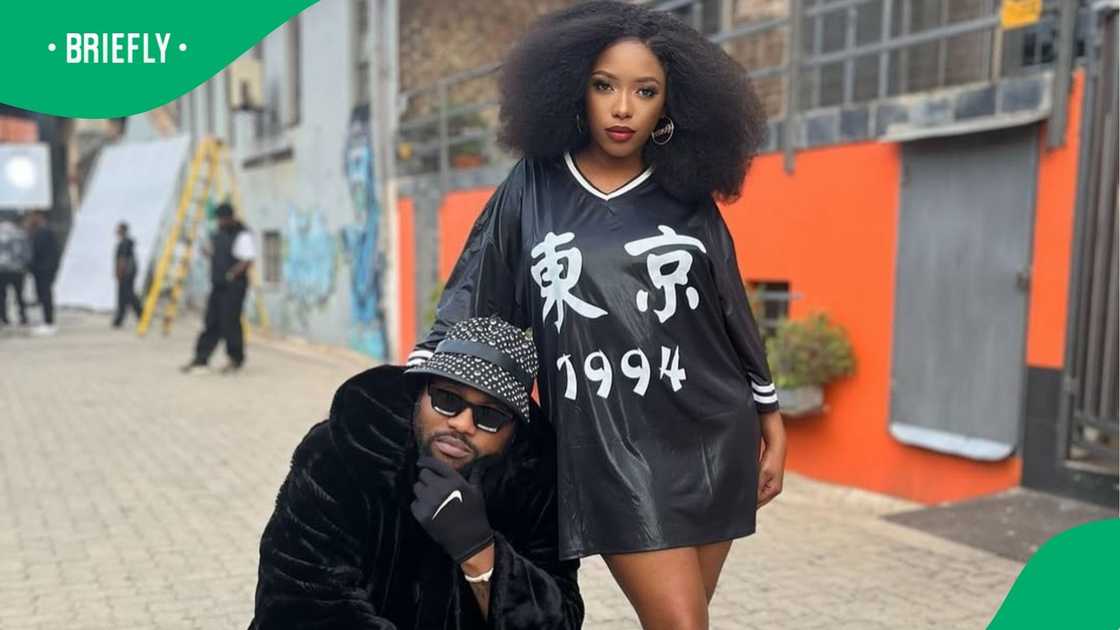 Sizwe Alakine with Gigi Lamayne