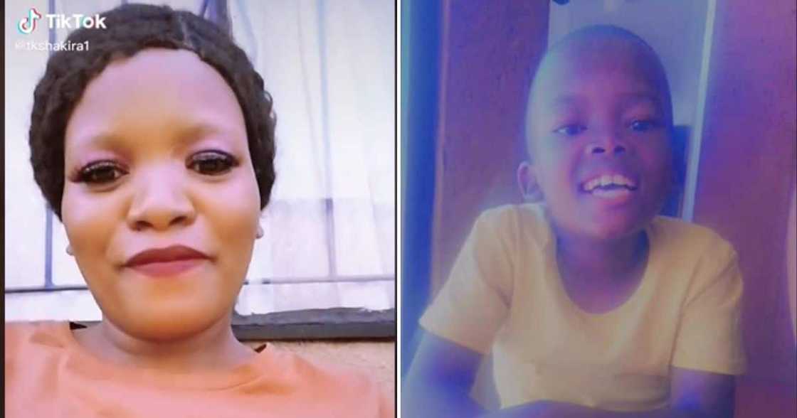 mom and son singing mom and son singing