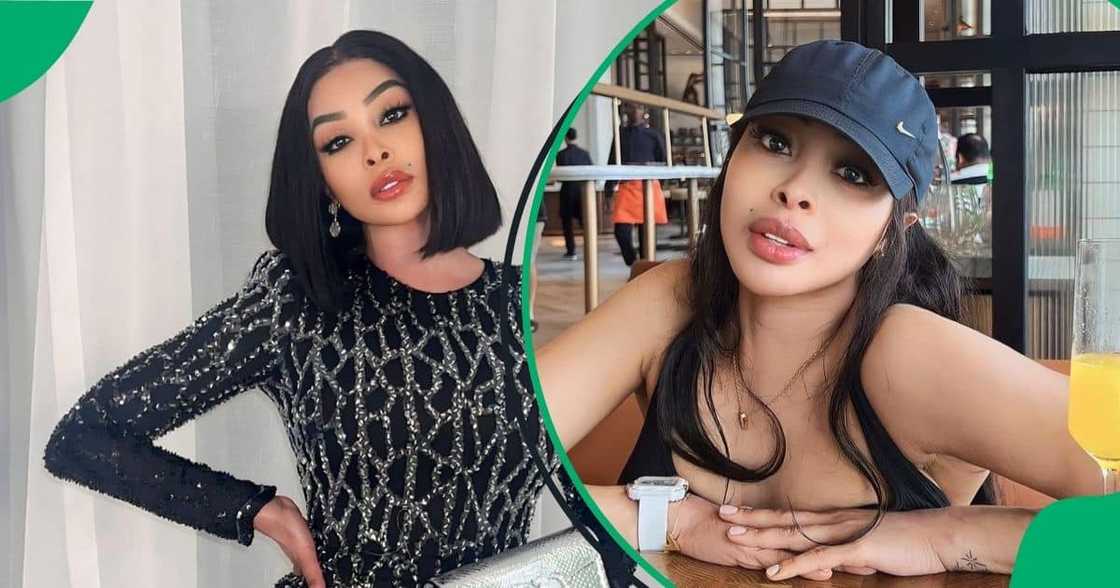 Khanyi Mbau showed off her new face