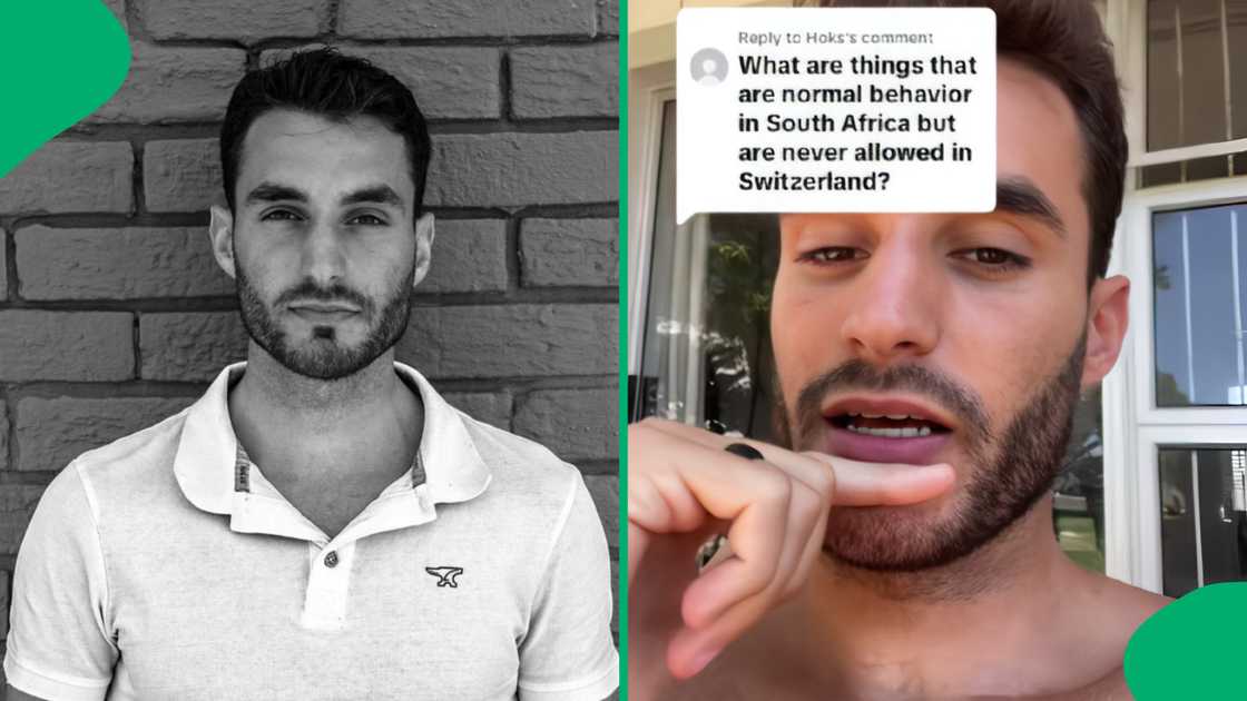 A Swiss man explained the many ways South Africa and his country differed, captivating many.