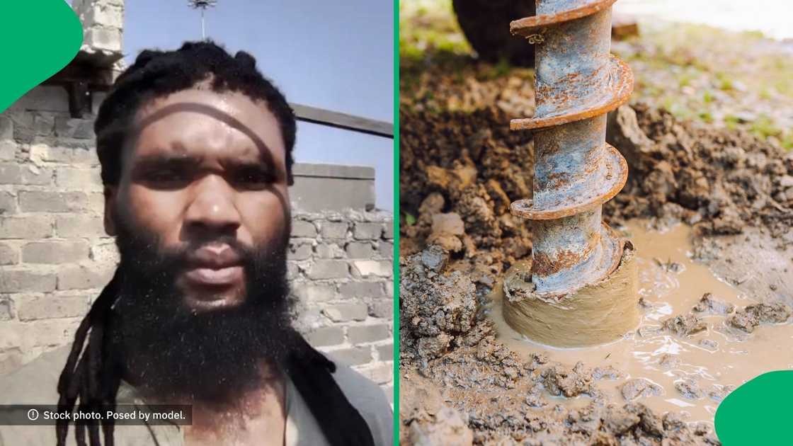 A screenshot from the viral TikTok video showing the drilling machine in motion A screenshot from the viral TikTok video showing the drilling machine in motion
