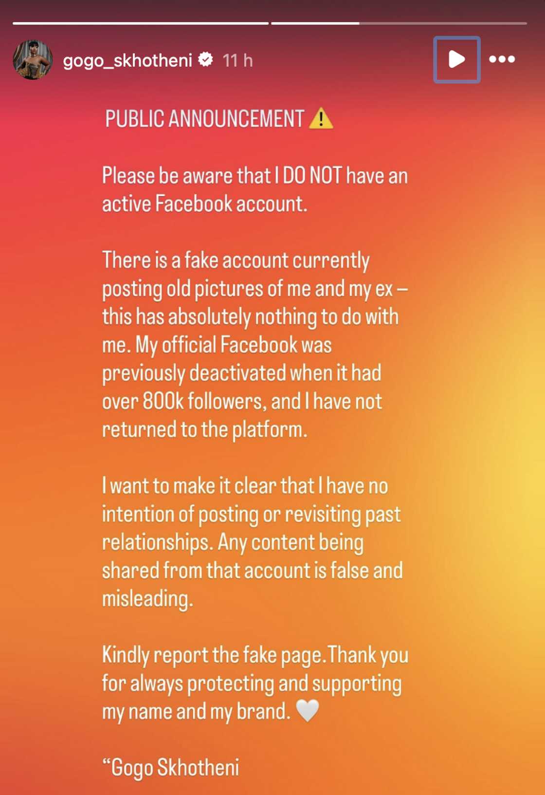 Gogo Skhotheni denied rekindling her love with her ex