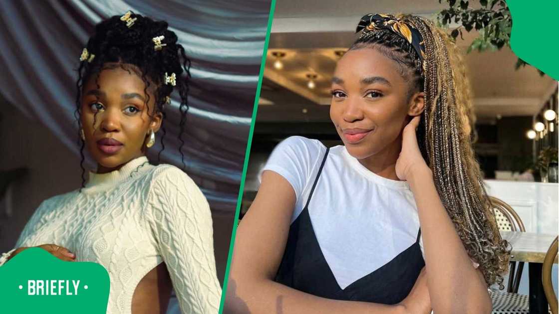 Khosi Twala showed off her snapback. Khosi Twala showed off her snapback.