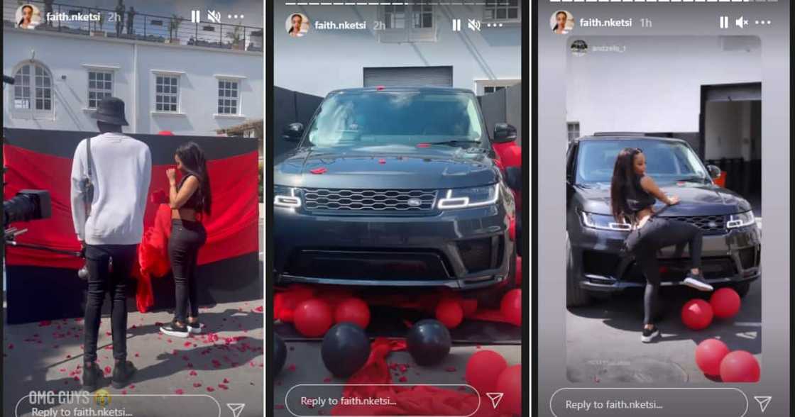 Faith Nketsi, mystery man, Land Rover, anniversary Faith Nketsi, mystery man, Land Rover, anniversary