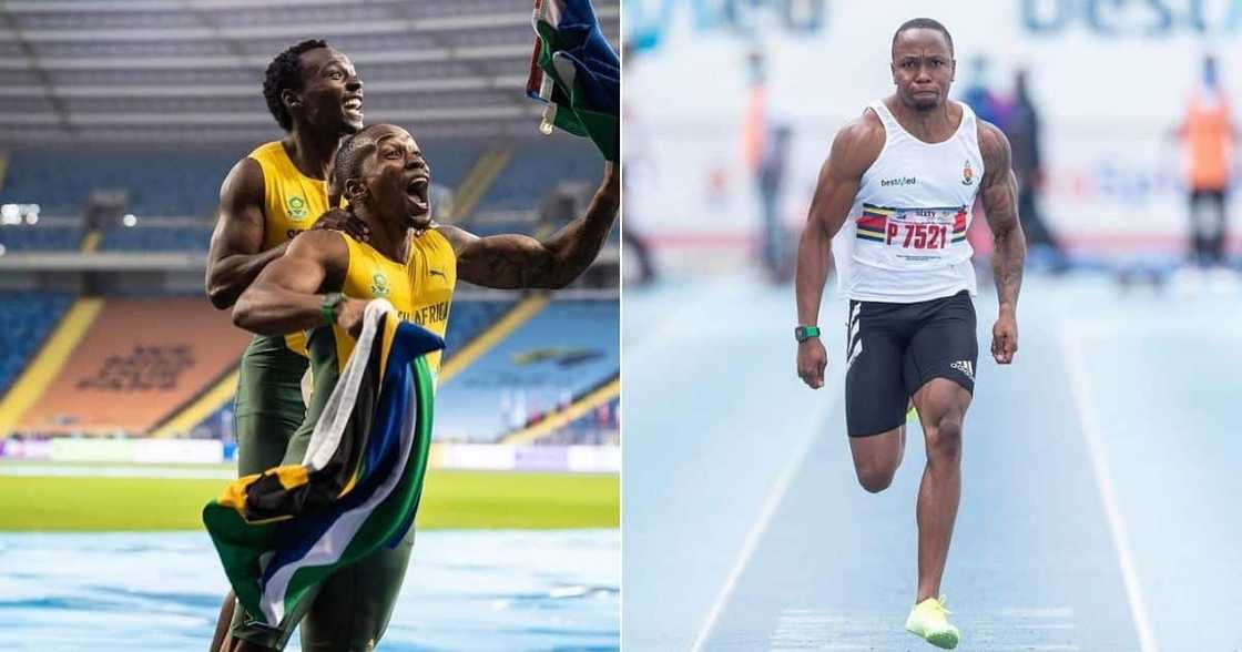 Mzansi’s finest athlete Akani Simbine wins the 100-metre race in Rome in 10 Seconds. Image: @Akani_Simbine/Instagram