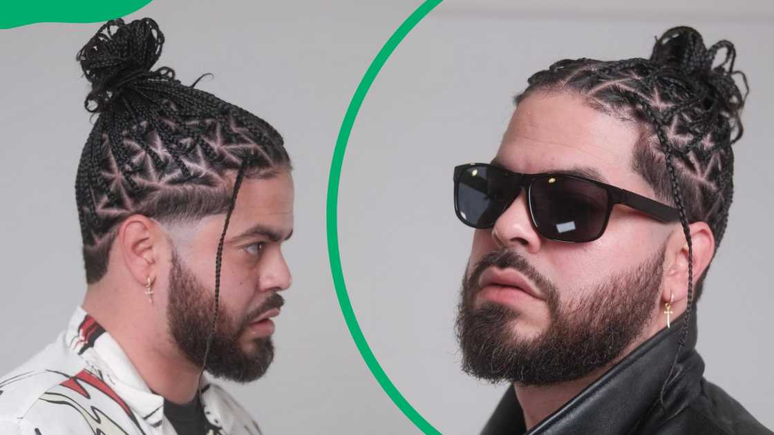 Thick x-style cornrow