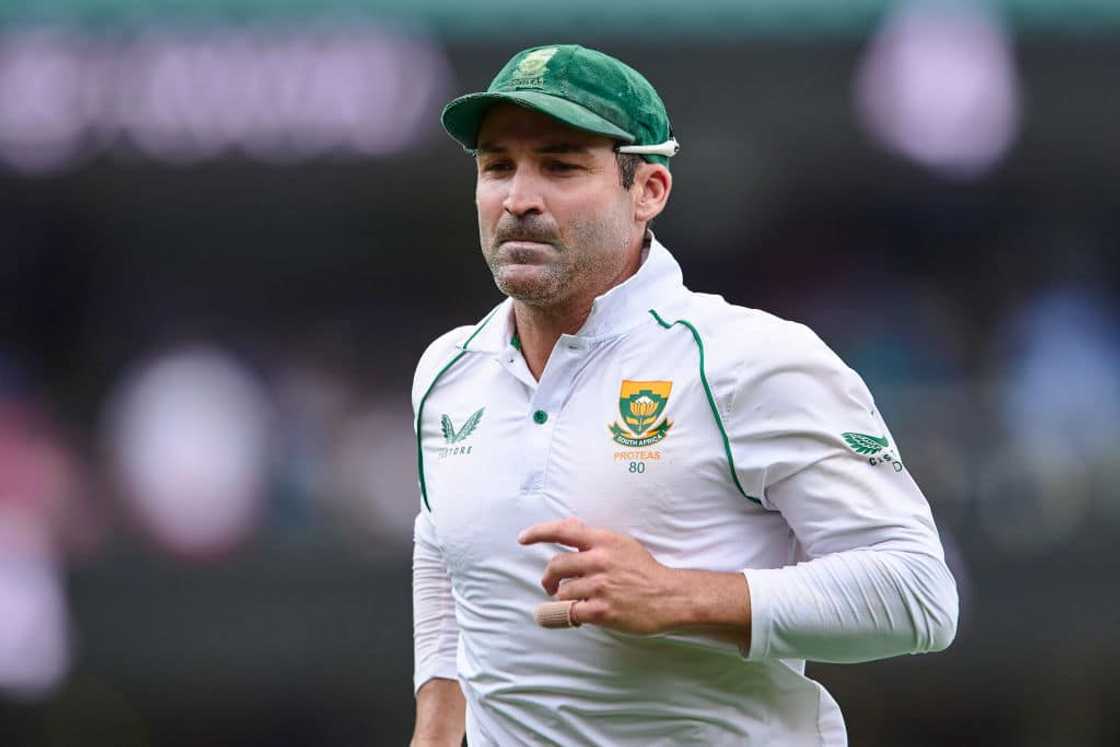 Dean Elgar during a Test match between Australia and South Africa at Sydney Cricket Ground in January 2023.