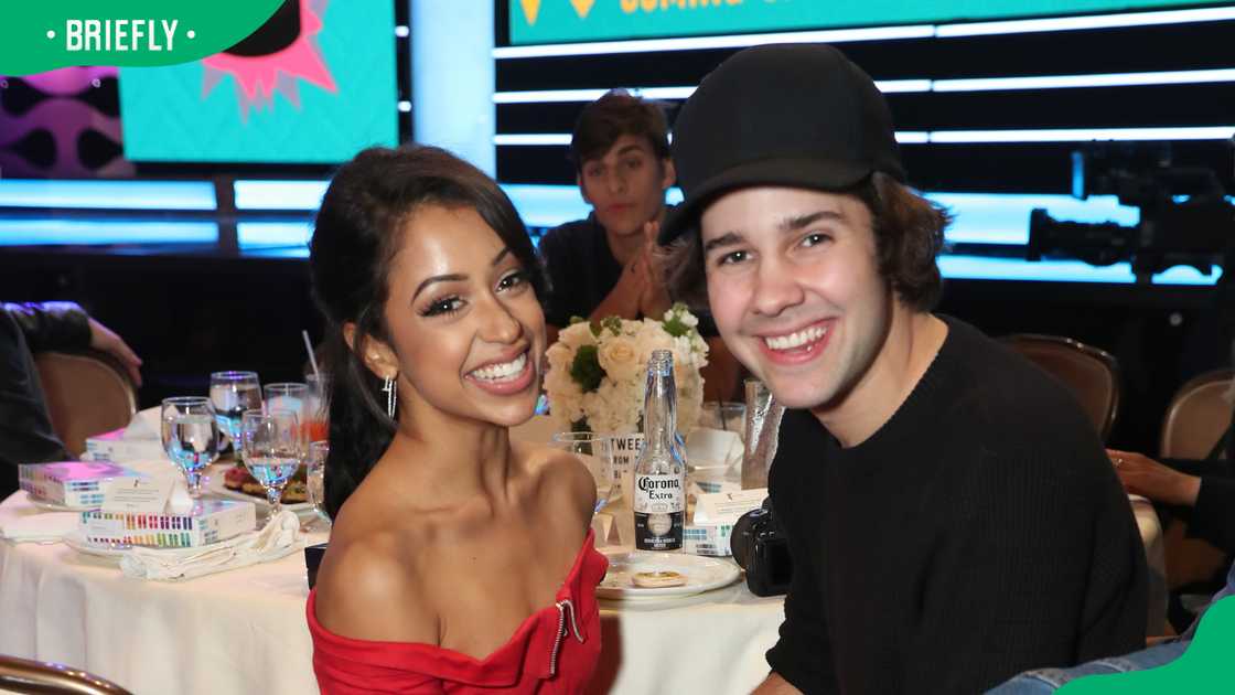 Liza Koshy and David Dobrik at the 2017 Streamy Awards Liza Koshy and David Dobrik at the 2017 Streamy Awards