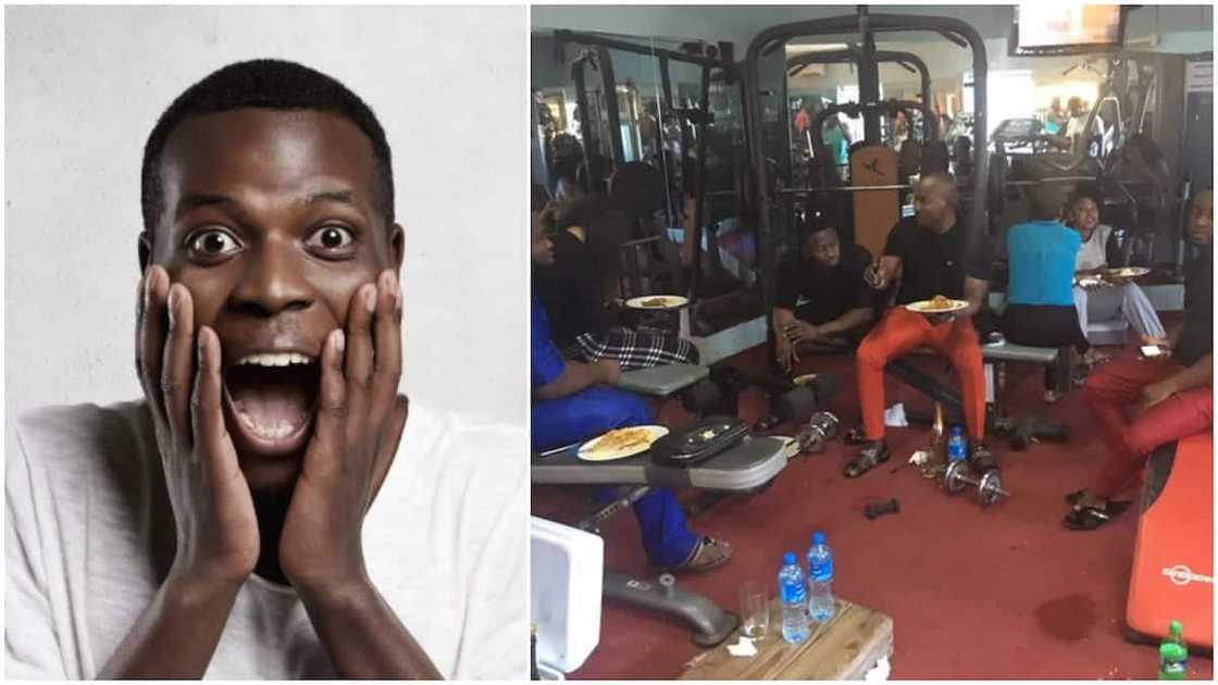 Photo of People Eating and Drinking in a Gym Instead of Working Out Stirs Massive Reactions Photo of People Eating and Drinking in a Gym Instead of Working Out Stirs Massive Reactions