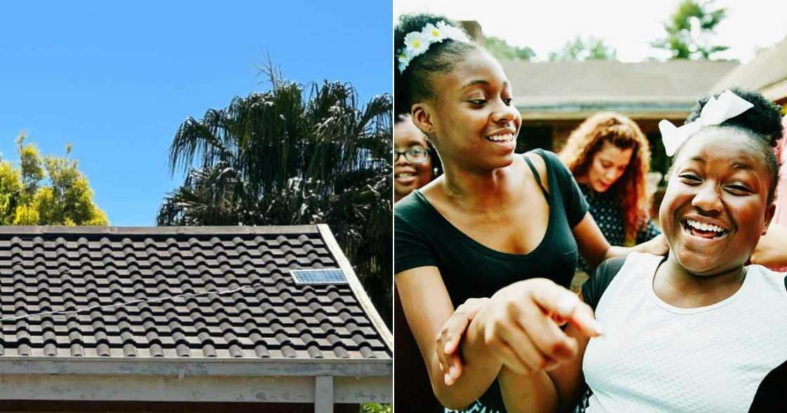 Woman shows off tiny solar panel