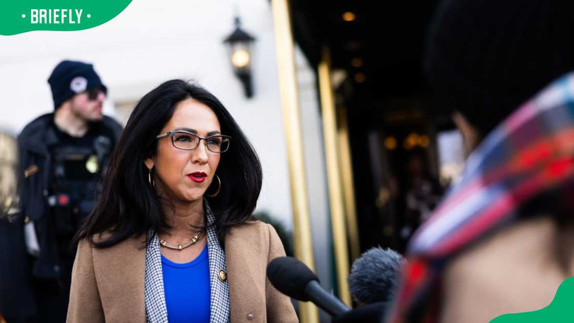 Lauren Boebert speaks to reporters after a meeting of the House Republican Conference Lauren Boebert speaks to reporters after a meeting of the House Republican Conference
