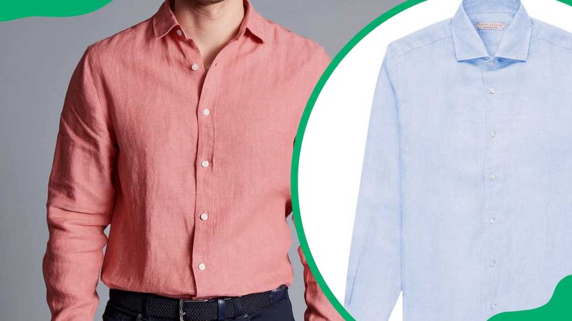 A man wearing a linen shirt A man wearing a linen shirt