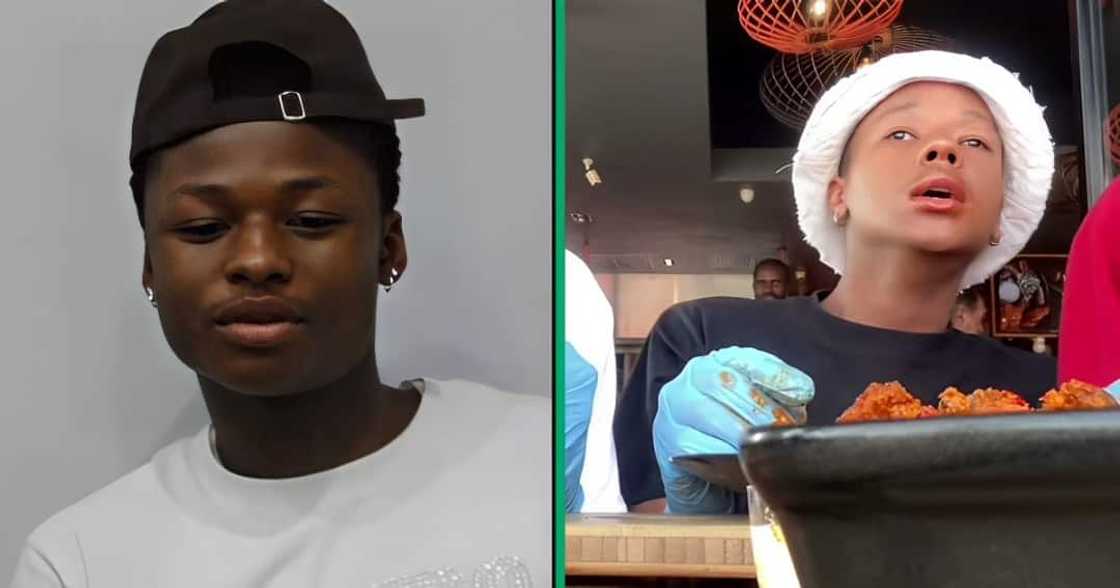 A TikTok video shows young men partaking in the Rocomamas hot wings challenge. A TikTok video shows young men partaking in the Rocomamas hot wings challenge.