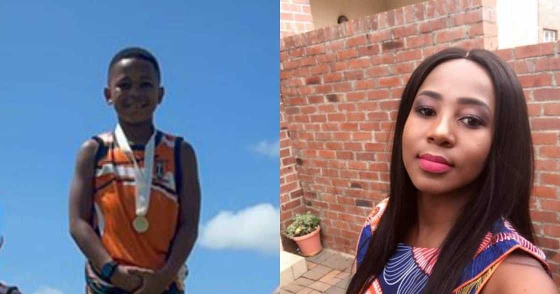 Proud mom, son, mother and son, athletics achievement, sports day, gold medal, proudly South African Proud mom, son, mother and son, athletics achievement, sports day, gold medal, proudly South African