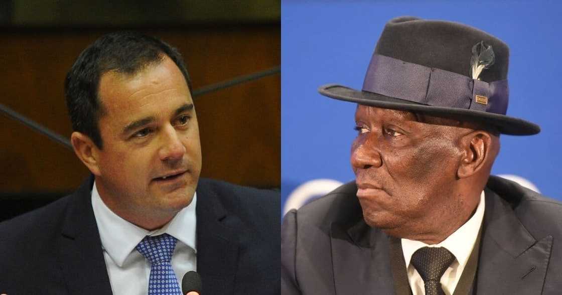 Bheki Cele, John Steenhuisen, ANC, DA, Phoenix, posters, racism Bheki Cele, John Steenhuisen, ANC, DA, Phoenix, posters, racism