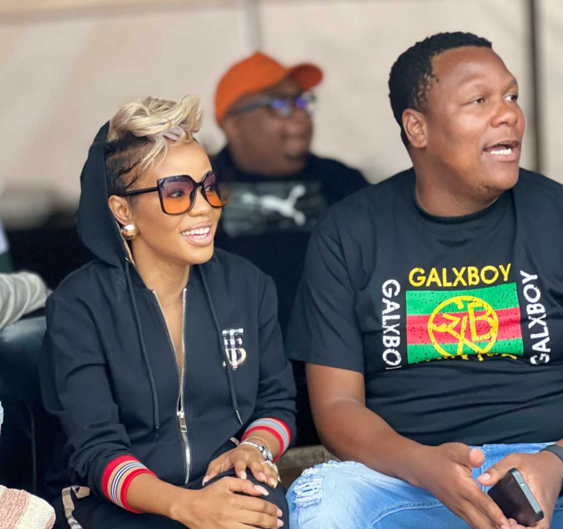 Zandie Khumalo and Mhlo Gumede celebrate 10 years.