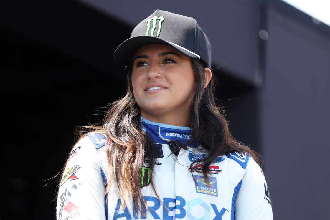 Hailie Deegan in Darlington, South Carolina. Hailie Deegan in Darlington, South Carolina.