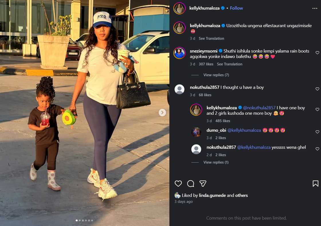 Kelly Khumalo plans to have more kids. Kelly Khumalo plans to have more kids.