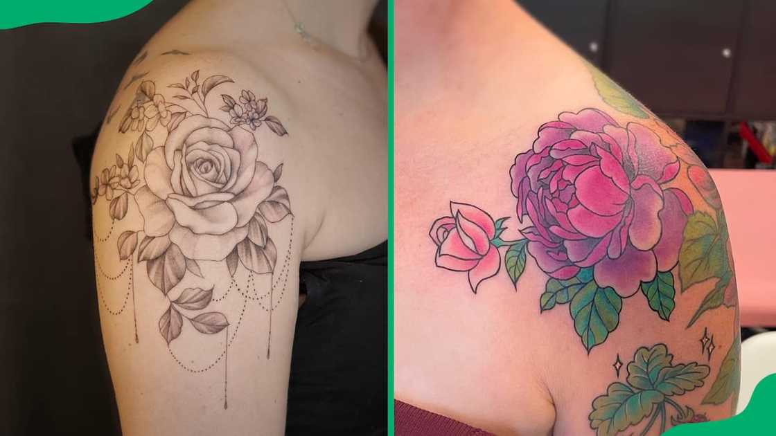 Rose shoulder tattoos Rose shoulder tattoos