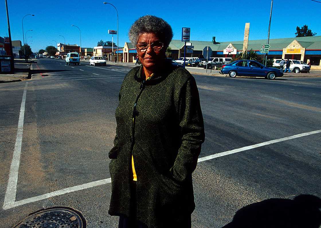 Vryburg's first black mayor was the late Ruth Mompati Vryburg's first black mayor was the late Ruth Mompati