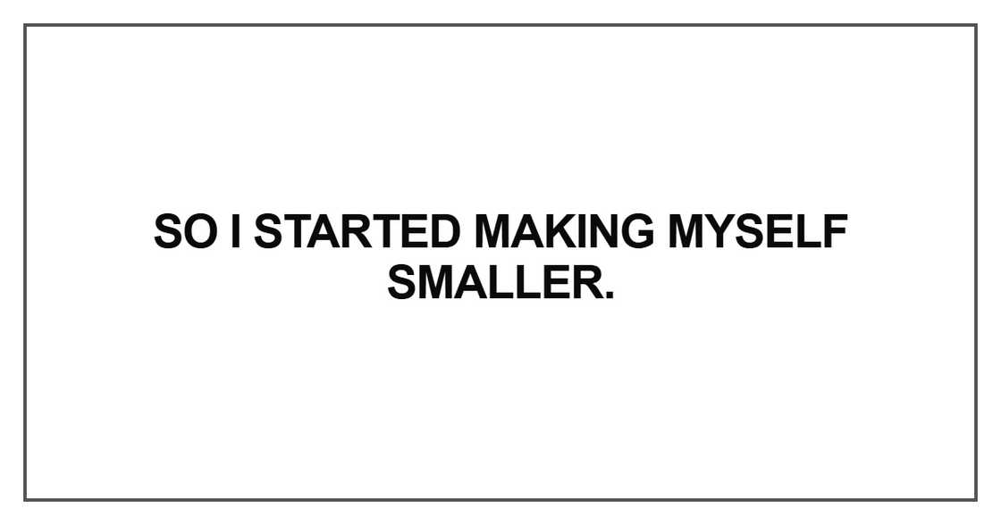 So I started making myself