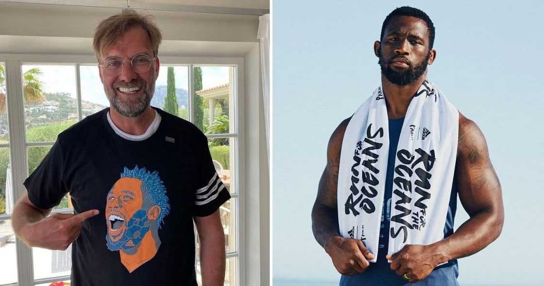 Jurgen Klopp and Siya Kolisi Jurgen Klopp and Siya Kolisi