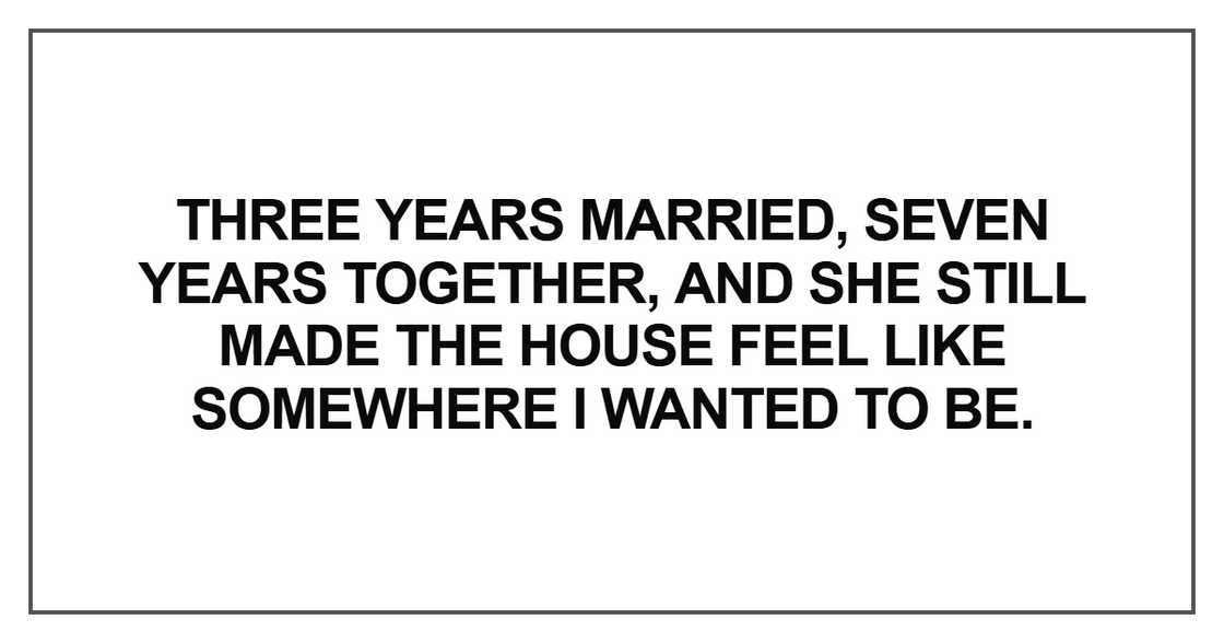 Three years married, seven years together