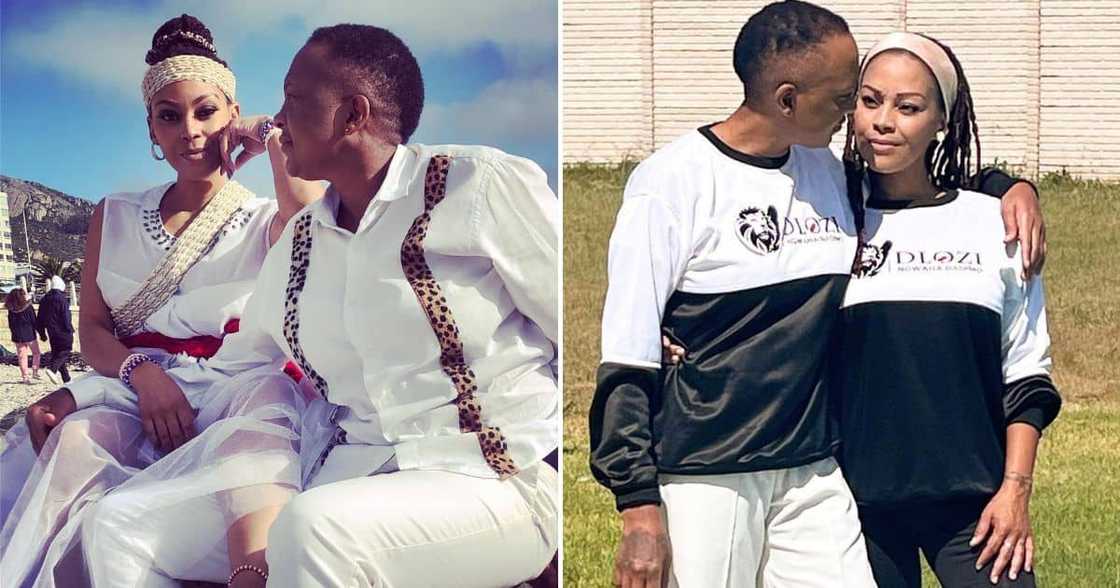 Letoya Makhene and wife Lebo Keswa Letoya Makhene and wife Lebo Keswa