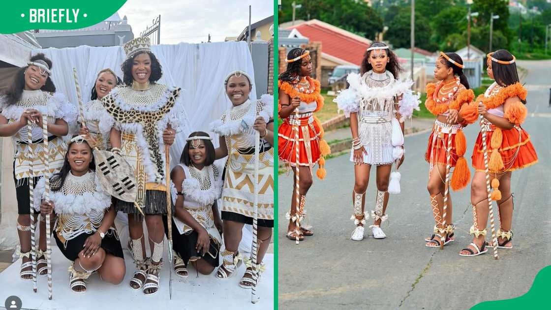 Zulu traditional wedding attire for the bridal party Zulu traditional wedding attire for the bridal party