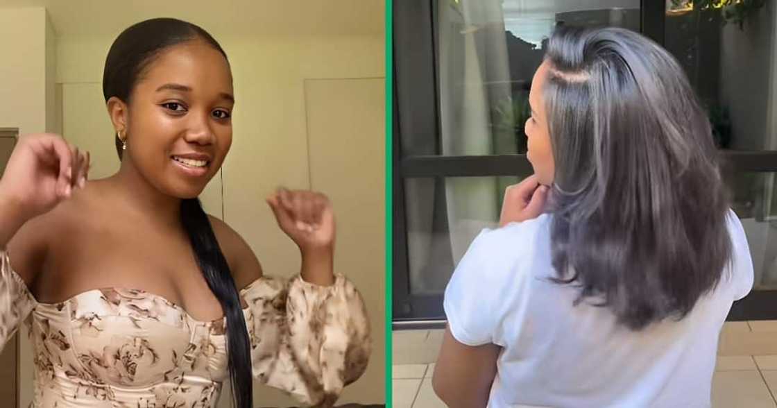TikTok video of a woman plugging her followers with hair growth products. TikTok video of a woman plugging her followers with hair growth products.