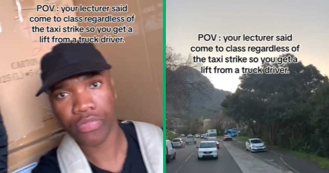 UCT student goes to campus amid taxi strike UCT student goes to campus amid taxi strike