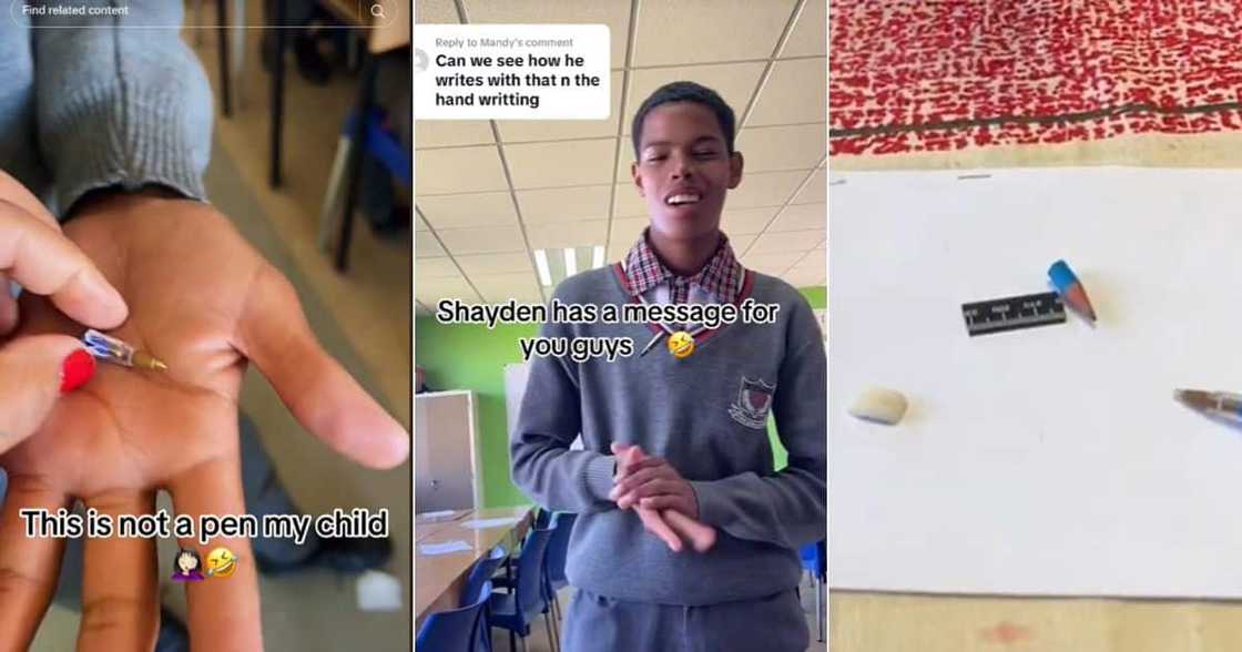 TikTok video of student showing mini writing tools for school TikTok video of student showing mini writing tools for school