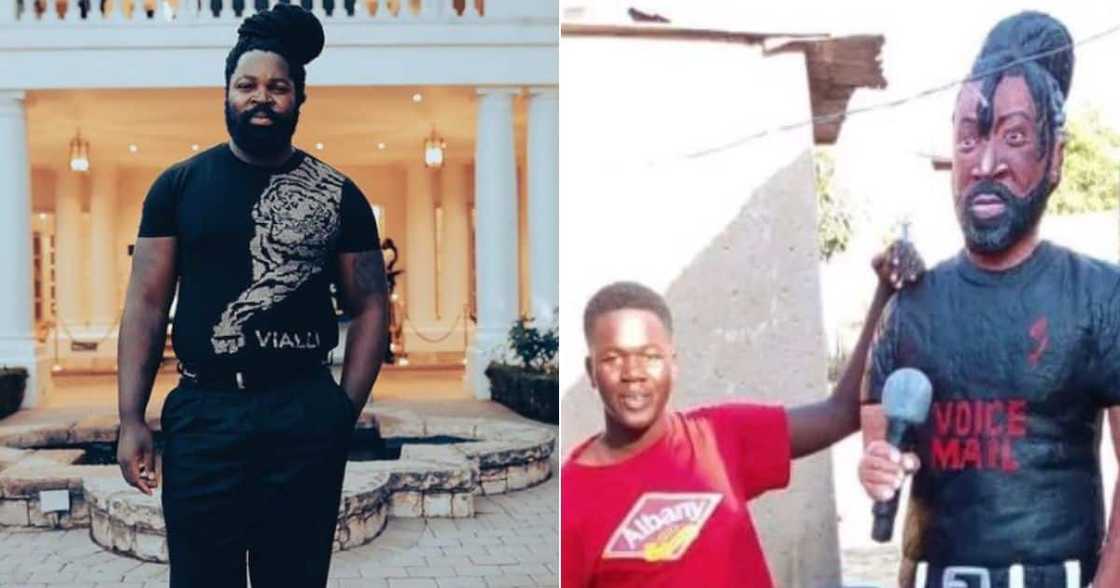 Big Zulu sculpture, fan create sculpture of big Zulu, big Zulu appreciate Big Zulu sculpture, fan create sculpture of big Zulu, big Zulu appreciate