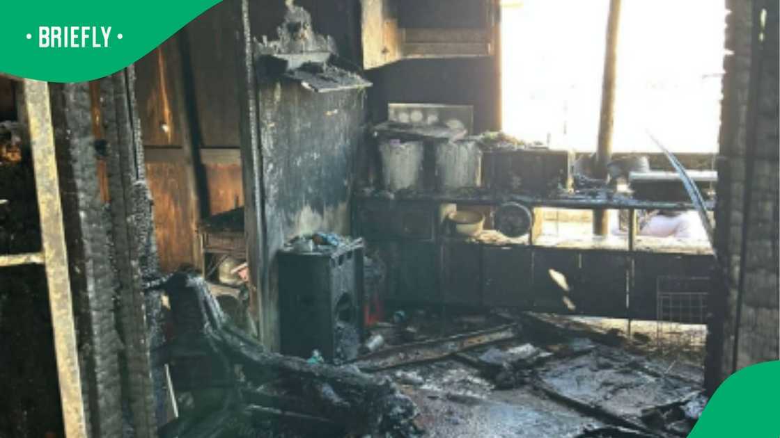 The blaze engulfed the family’s home