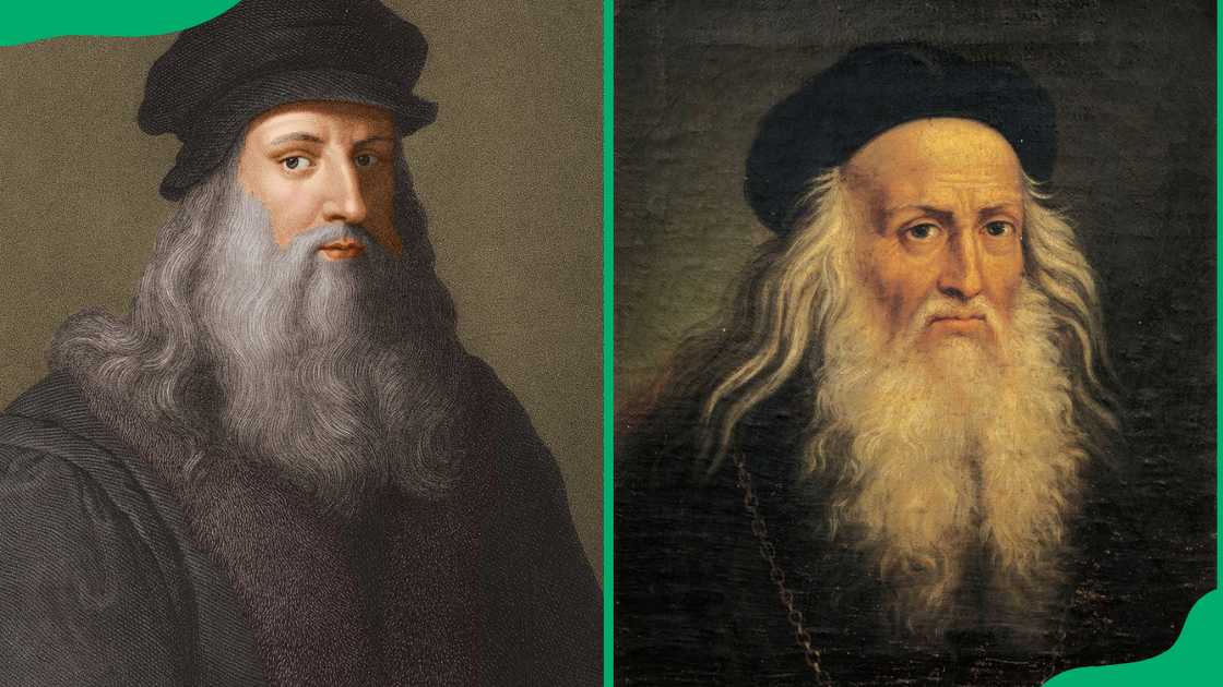 Coloured portrait of Leonardo da Vinci