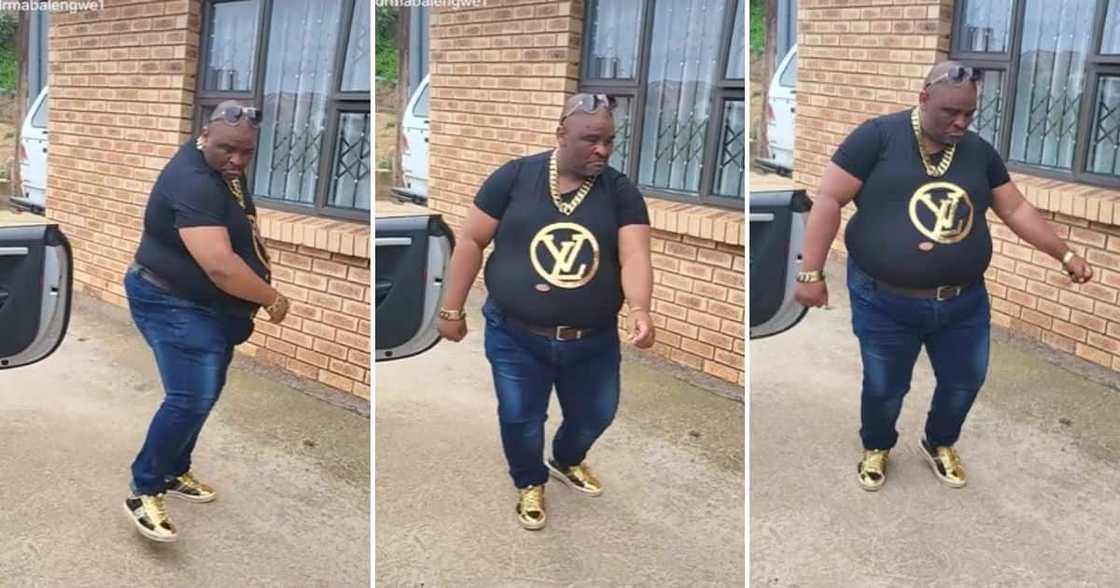 Man dancing wearing Louis Vuitton T-shirt