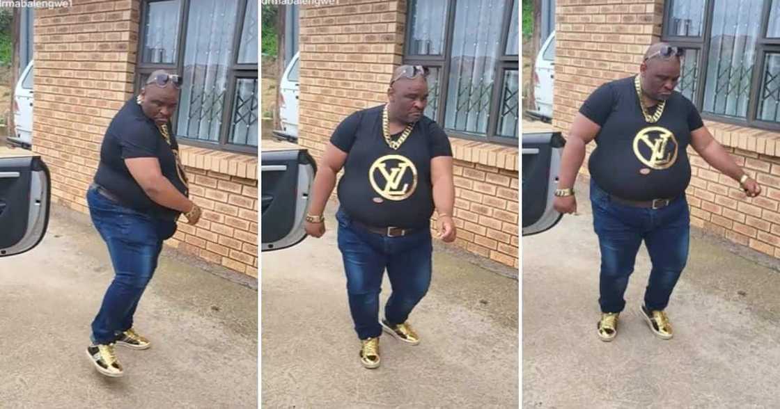 Man dancing wearing Louis Vuitton T-shirt Man dancing wearing Louis Vuitton T-shirt